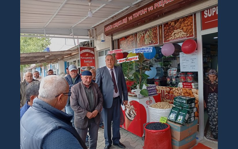 BAŞKAN AKBUĞA MARKET AÇILIŞINA KATILDI.